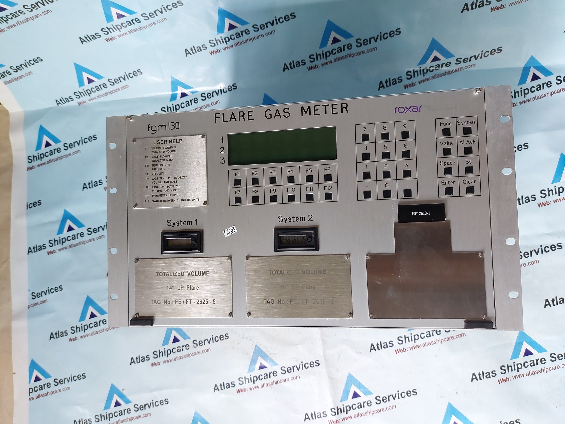 ROXAR FLOW MEASUREMENT FGM 130 FLARE GAS METER FE/FT-2625-5